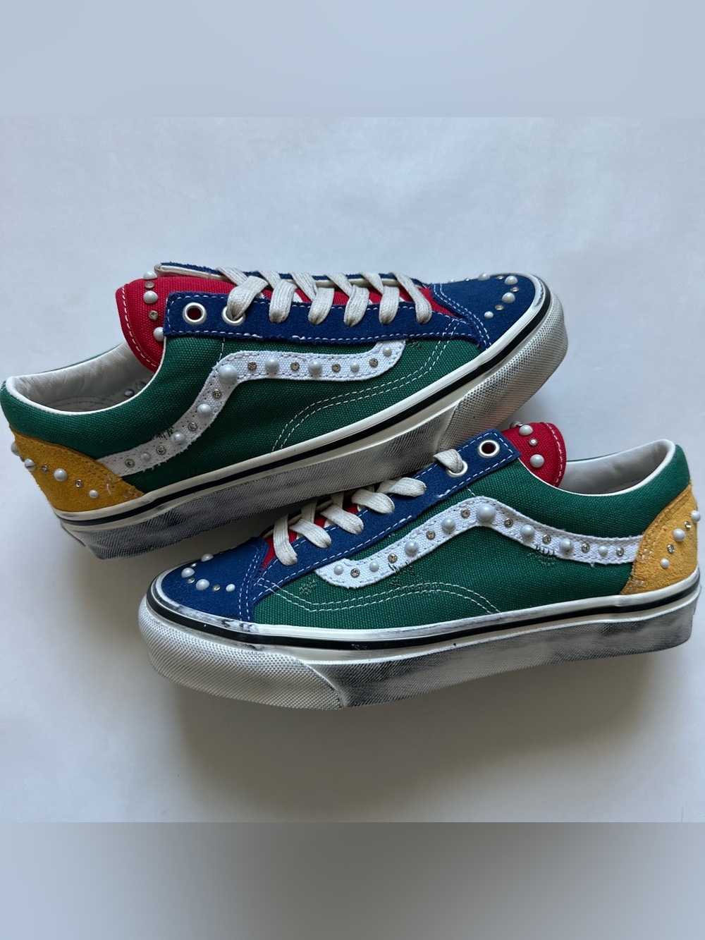 Vans LX Old Skool 36 pearlized Yacht Club Green Multicolored